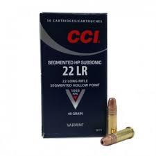 CCI 22LR Segmented Subsonic 40GR Hollow Points