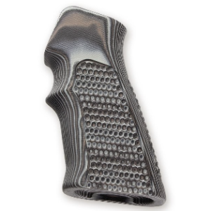 AR-15 / M16: Piranha G10 Grip with Finger Groove - G-Mascus Black/Grey