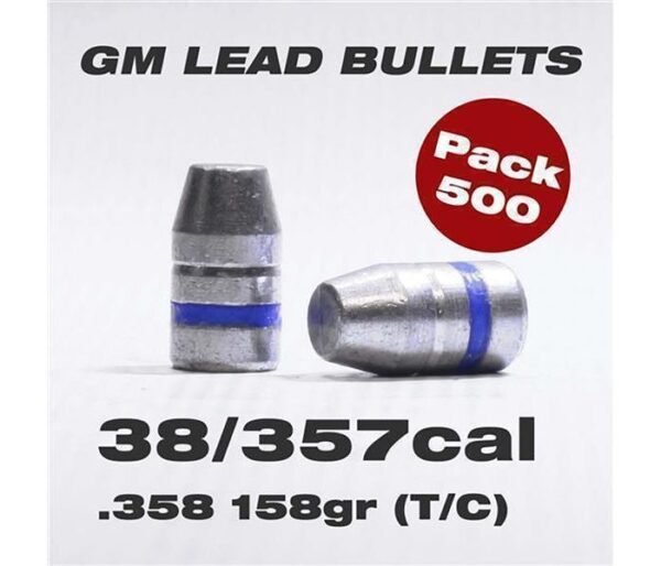 GM Lead Bullets .358 158gr (T/C) Pk500 38/357cal - Image 2